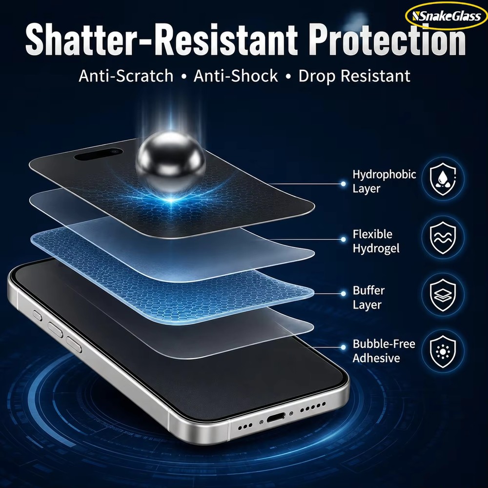 3枚入り マットプライバシーハイドロゲルフィルム iPhon - Matte Anti Glare Screen のレビューと価格