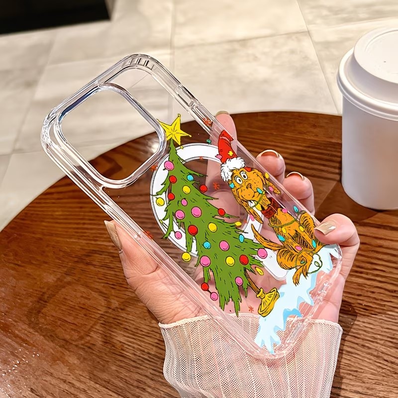子犬をテーマにしたクリスマスパーティー クリアスマホケース  - Apple Iphone 15 Pro Max のレビューと価格